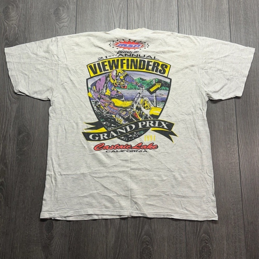 Vintage 1991 MSR Viewfinders Grand Prix T-Shirt Mens Large Oneita Single Stitch